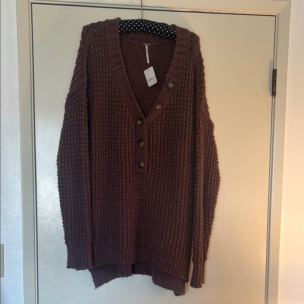 Chunky Brown Knit Cardigan